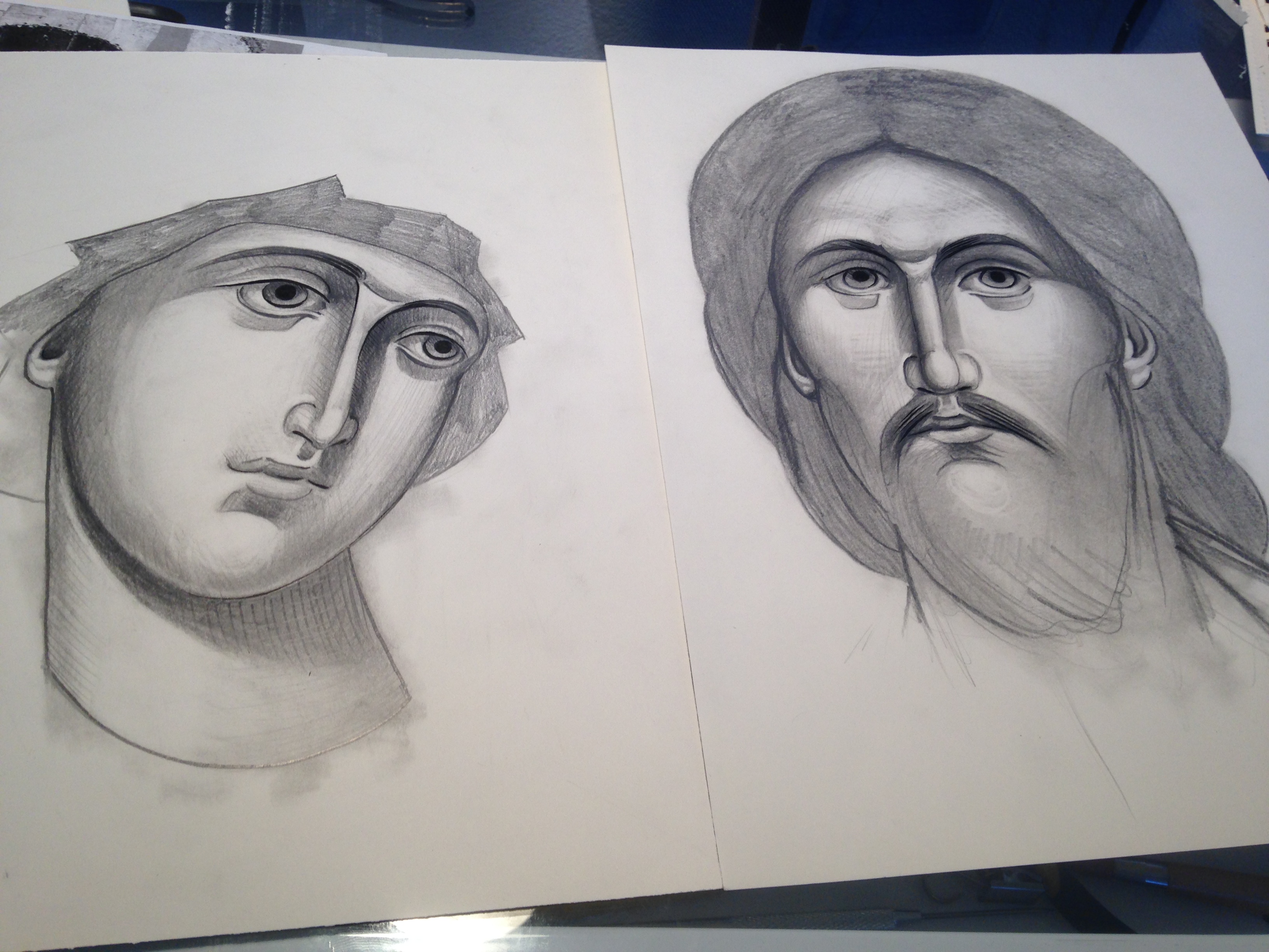 Sacred Art, Byzantine Icon Working sketches