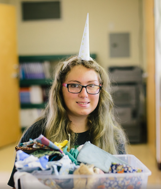 CYAP sewing student at Natural Bridges H.S.